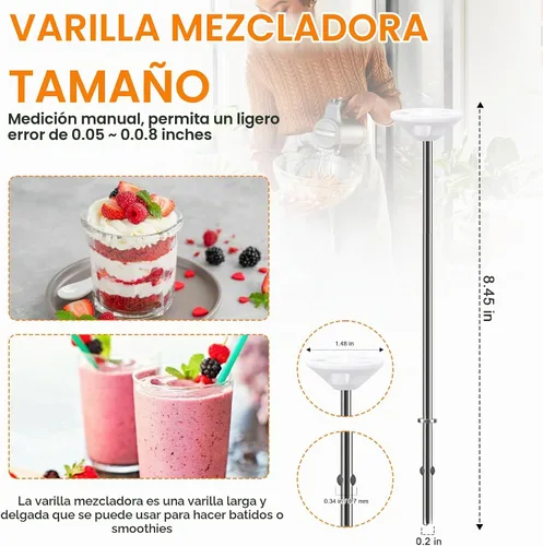 Vista 7 de Batidores de mano accesorios para batidor Kitchenaid, batidor, gancho de masa, varilla de mezcla, mezcladores de mano de acero inoxidable