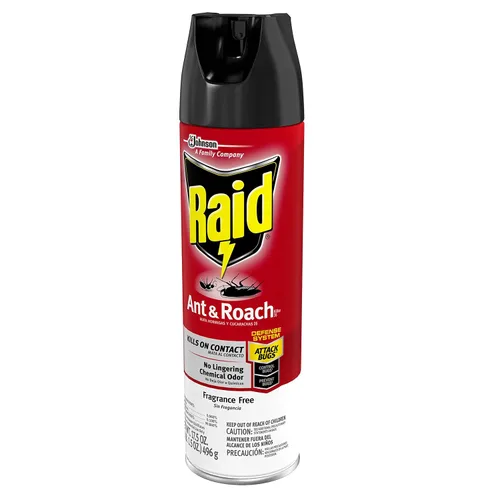 Vista 3 de Raid Ant & Roach Killer, insecticida de interior, poder de matanza residual, sin fragancia, 17.5 onzas