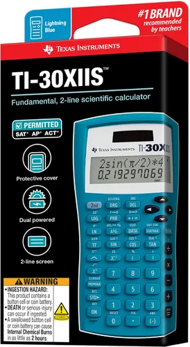 Vista 5 de Calculadora científica Texas Instruments TI-30 X IIS 2-Linea, Azul