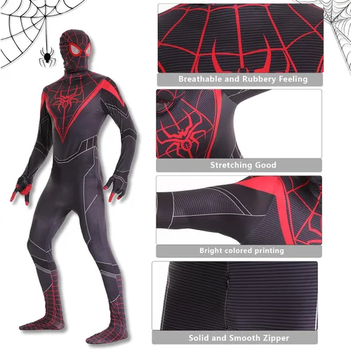 Vista 4 de OULEIDIA Disfraz de cosplay para adulto, disfraz de héroe, disfraz de capa para fiesta de Halloween
