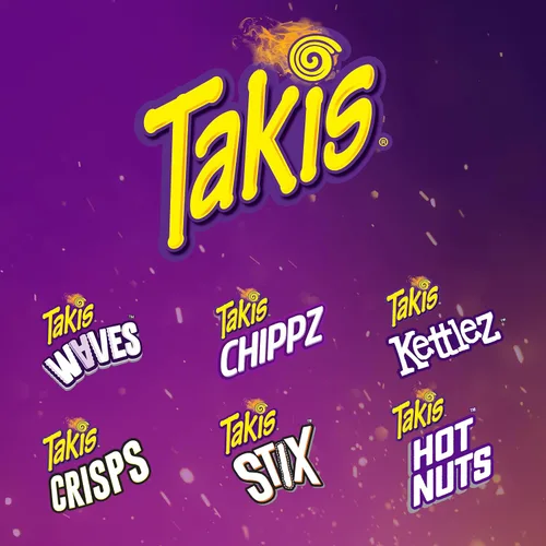Vista 8 de Takis Blue Heat Rolled Tortilla Chips, sabor a chile picante, caja multipaquete con 14 bolsas de 9.9 onzas