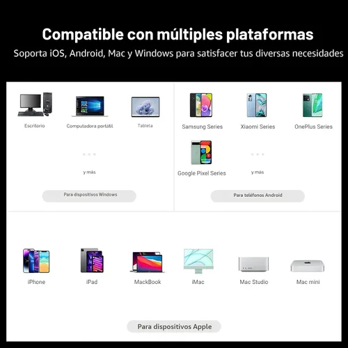 Vista 8 de Fosi Audio DS2 USB C a AUX Amplificador de auriculares DAC Dongle 0.138 in Jack Audio Amplificador portátil de doble salida DSD256 0.173 in