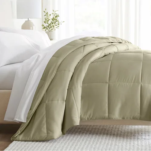 Vista 29 de Juego de colcha individual de Linen Market (2 piezas): lleva el lujo a casa con nuestros edredones alternativos de plumón suaves y ligeros