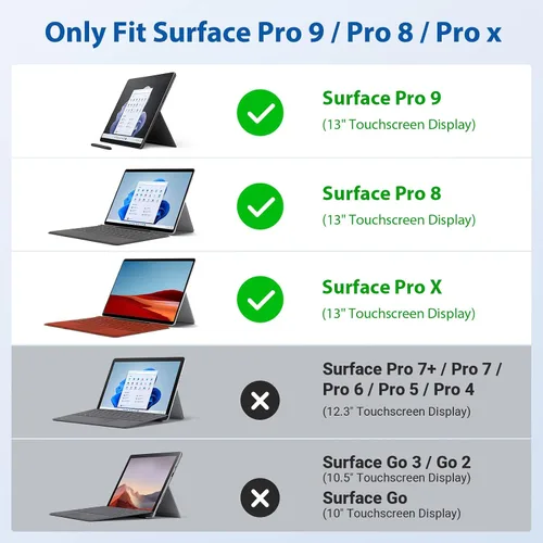 Vista 2 de MoKo Protector de pantalla mate PET para Microsoft Surface Pro 11/10 2024 / Surface Pro 9 de 13 pulgadas 2022 / Pro 8 2021 / Pro X, escribe, dibuja