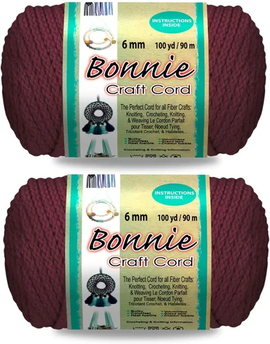 Vista 31 de Pepperell Bonnie - Cordón de macramé trenzado 6 mm x 91.4 m Almendra (Paquete de 2) Cordón de polipropileno retorcido para manualidades DIY