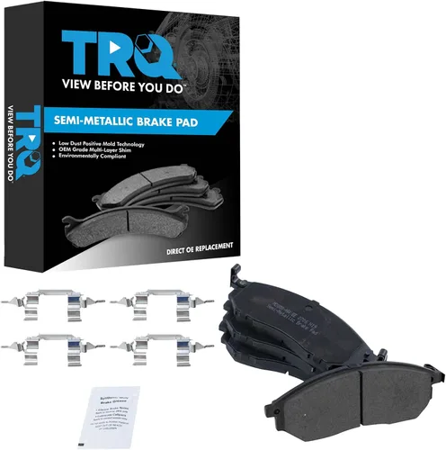 Vista 40 de TRQ Pastillas de freno delanteras semi metálicas compatibles con Ford Expedition 2018-2021 F-150 2018-2020 Lincoln Navigator 2018-2022