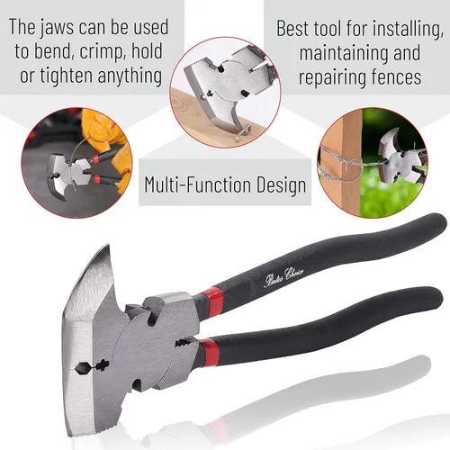 Vista 4 de Bates - Herramienta de valla multialicate, extractor de clavos y grapas, alicates de corte Multi Function Tool for Fence Repair Nail Removal