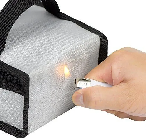 Vista 3 de HOBBYMATE Lipo Bolsa de carga ignífuga, Lipo para almacenamiento y carga Lipos, tamaño mini (4.331 x 4.331 x 2.756 in)