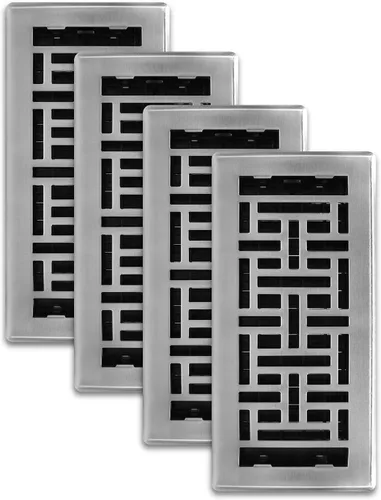 Vista 54 de Decor Grates Registro de suelo oriental AJH212-RB, 2 x 12 pulgadas, acabado de bronce frotado
