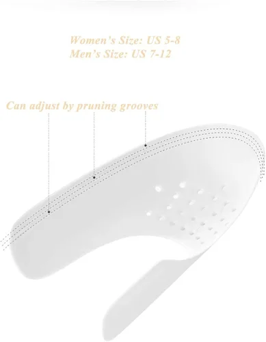 Vista 3 de VIUJUH 2 pares de protectores de zapatos para hombres y mujeres, Blanco