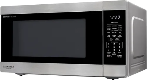Vista 12 de SHARP Horno microondas para encimera con plato giratorio extraíble de 16.5 pulgadas, 1200 vatios, 2.2 pies cúbicos, acero inoxidable Acero