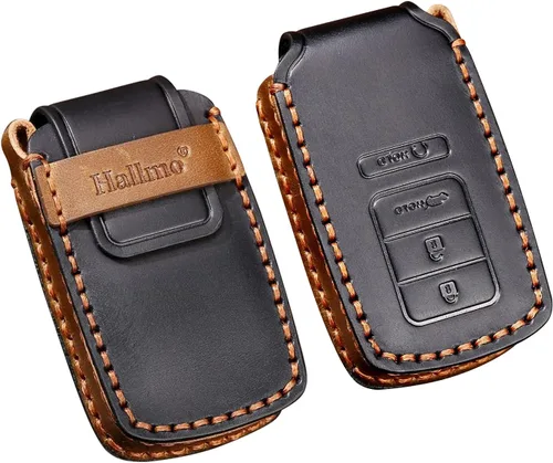 Vista 2 de ontto Funda para llavero Acura CDX NSX RDX RDX, de cuero, con 4 botones, color negro