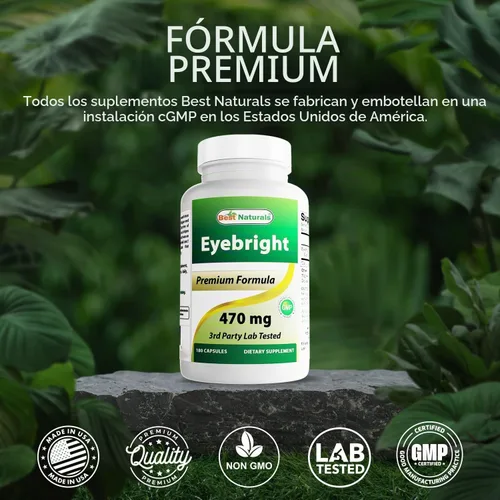 Vista 5 de Best Naturals Eyebright 470 mg 180 Capsules