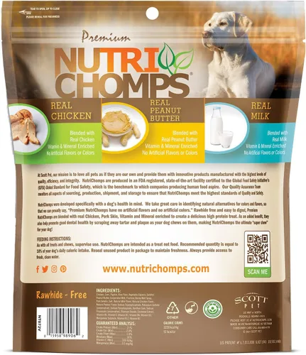 Vista 7 de NutriChomps - Masticables para perros, giros de 6 pulgadas, fáciles de digerir, golosinas para perros sin piel cruda, saludables, 12 unidades, pollo