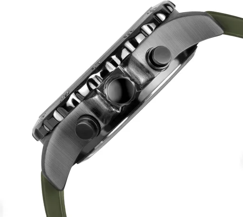 Vista 4 de PINDOWS Reloj para Hombres, Impermeable Esfera Grande Analógico Digital Deportivo Multifuncional Retroiluminación LED Relojes de Pulsera de Moda