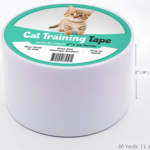 Vista 3 de ELK Cinta de entrenamiento antiarañazos para gatos, disuasorio de arañazos, 100% transparente, protector de muebles de interior para silla, sofá