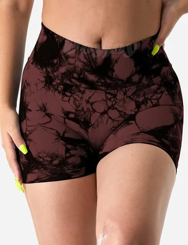Vista 3 de VOYJOY Pantalones cortos de entrenamiento para mujer de 3.6 pulgadas, con levantamiento de glúteos, pantalones cortos de gimnasio sin costuras