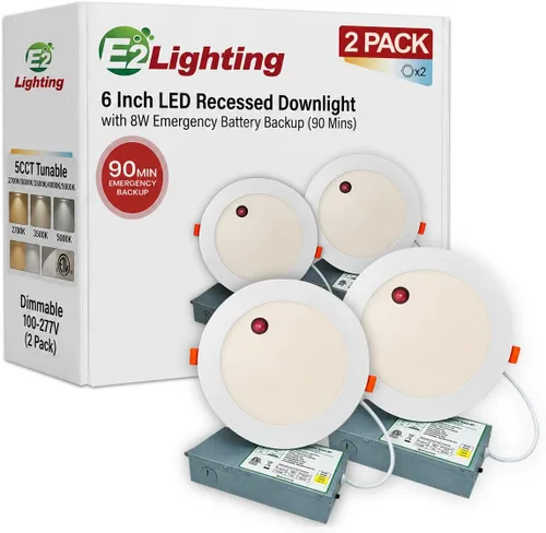 Vista 9 de E2 Lighting Luz LED empotrable de 4 pulgadas, retrofit LED empotrable de 4 pulgadas, 9W regulable delgado LED Downlight, 3CCT sintonizable
