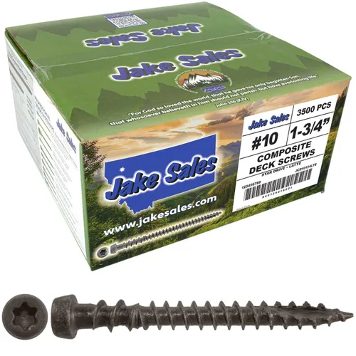 Vista 30 de #10 x 1-3/4" Graystone - Tornillo de madera recubierto exterior de madera Torx/Star Drive Head - Compatible con madera AQC (1 libra ~ 130 tornillos)