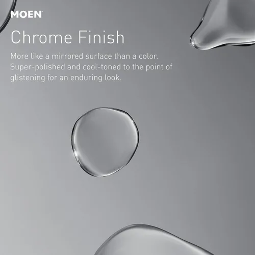 Vista 4 de Moen T6708BL Genta - Grifo de dos mandos para baño moderno.