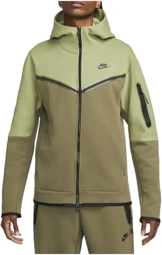 Vista 3 de Nike Sportswear Tech - Sudadera con capucha para hombre, con cremallera completa, color verde (as1, alpha, XL, regular, XL)