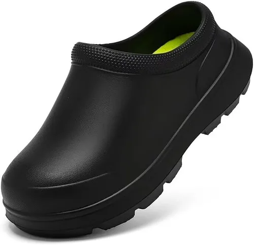 Vista 8 de Zuecos para hombre y mujer, antideslizantes, impermeables, zapatos de jardín, ligeros, para chef, enfermera, zapatos de trabajo