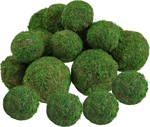 Vista 8 de Biubee - 12 bolas decorativas de musgo para tazones y jarrones, 2.2 pulgadas Fake but Realistic/No Odor, Add a Nice Outdoorsy/Nature Feel to The