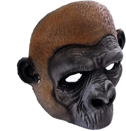 Vista 6 de 1 máscara de mono de Halloween, máscara de gorila, máscara de orangután para Halloween, Navidad, Pascua, carnaval, fiesta de máscaras, accesorios