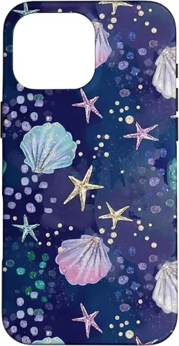 Vista 19 de Summer Aesthetic Seashell Purple Ocean Case for iPhone 17