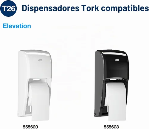 Vista 6 de Tork Rollo de papel higiénico de alta capacidad blanco T26, 36 x 1000