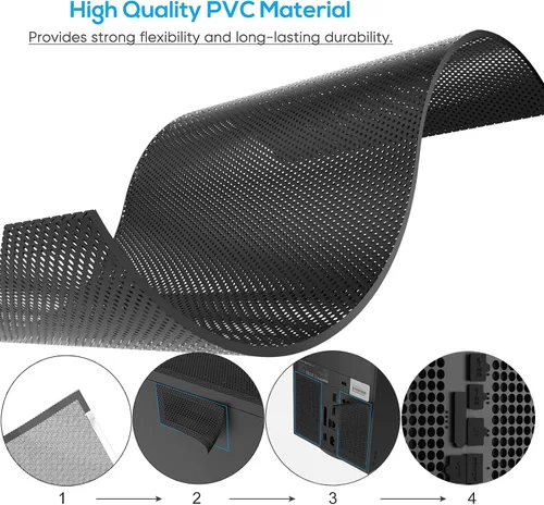 Vista 3 de GAMSURFING Filtro de polvo para consola Xbox Series X - 8 tapones antipolvo de silicona y 4 mallas de PVC, cubierta de ventilación antipolvo, funda