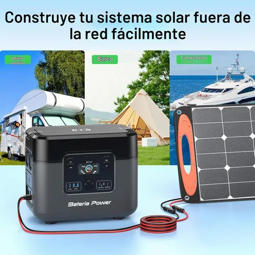 Vista 8 de Bateria Power Cable de extensión de conector solar de 3.3 pies a XT60, panel solar de 12 AWG a XT60, cable de extensión de carga para panel solar