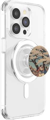 Vista 3 de Combat Blossom Adorned Sumo Scene of Renaissance Grace PopSockets MagSafe PopGrip for iPhone