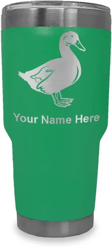 Vista 28 de LaserGram Vaso aislado al vacío de 20 onzas, pato, grabado personalizado incluido (negro) Engraved Gift for Duck Hunters, Vacuum Insulated