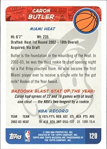Vista 2 de 2003-04 Topps Bazooka #120 Caron Butler NBA Basketball Trading Card