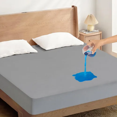 Vista 6 de Protector de colchón Twin impermeable, funda protectora de colchón tamaño Twin para cama de niños, sábana bajera suave y transpirable para cama