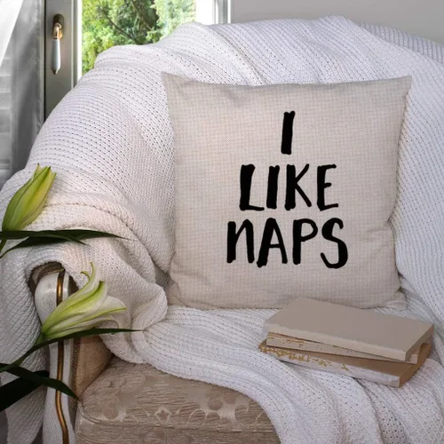 Vista 3 de SSOIU I Like Naps - Fundas de almohada cuadradas decorativas de granja de 18 x 18 pulgadas para decoración del hogar de granja