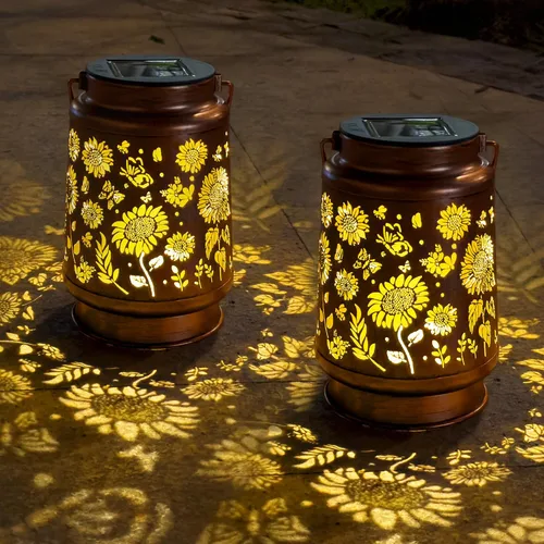 Vista 19 de ANYTALK Faroles Solares de Libélula para Exteriores Impermeables, Regalos de Cumpleaños para Mujeres Mamá Abuela, Luces Solares Colgantes