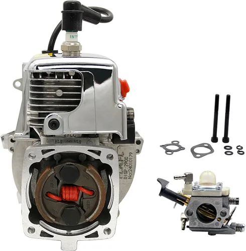 Vista 3 de FLMLF Motor de 4 pernos de 29CC con revestimiento cromado para 1/5 escala RC HPI ROFUN KM Baja Losi FG GoPed RedCat Truck RC CAR Parts