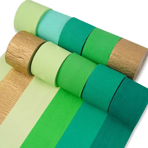 Vista 12 de PartyWoo Serpentinas de papel crepé negro dorado y plateado, 10 rollos de 820 pies, paquete de papel crepé para graduación, Navidad, Año Nuevo