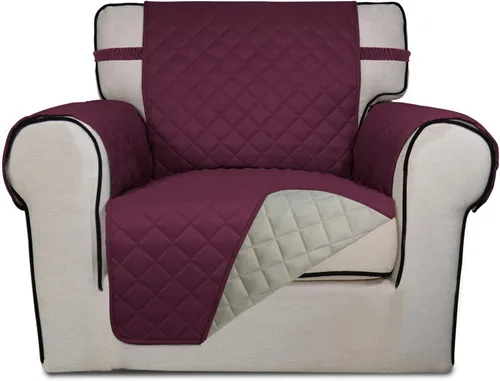Vista 161 de PureFit - Funda de sofá acolchada reversible, protector de muebles impermeable, funda de sofá lavable con espuma antideslizante y correas elásticas