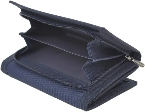 Vista 6 de TOPTIE Billetera triple para hombre, estilo casual, con 7 ranuras para tarjetas de crédito, capacidad extra, Negro