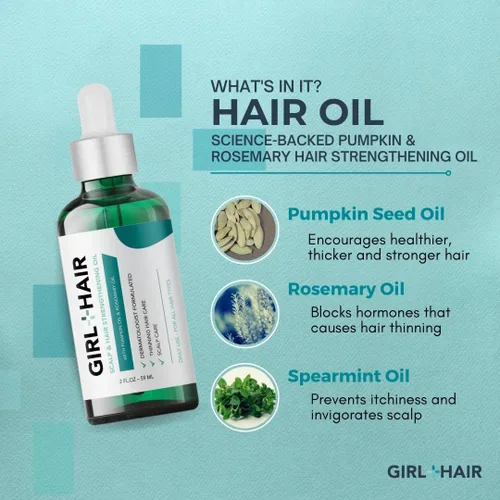 Vista 5 de GIRL+HAIR Juego de cuidado del cuero cabelludo ACV enjuague capilar + aceite para el cuero cabelludo y el cabello Vinagre de sidra de manzana