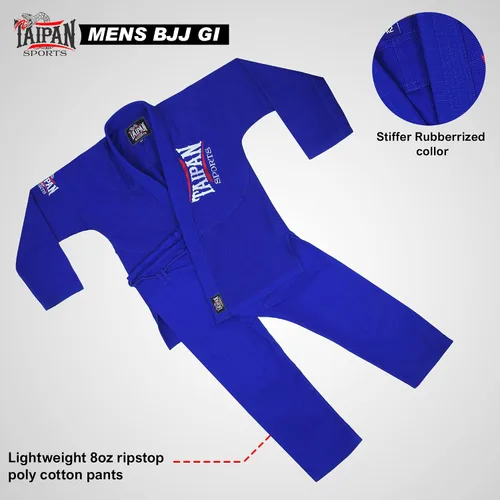 Vista 3 de Taipan Brazilian Jiu Jitsu Gi para hombres uniforme de agarre preencogido GIS ultra ligero Kimonos para adultos BJJ Gi Free BJJ Cinturón BJJ