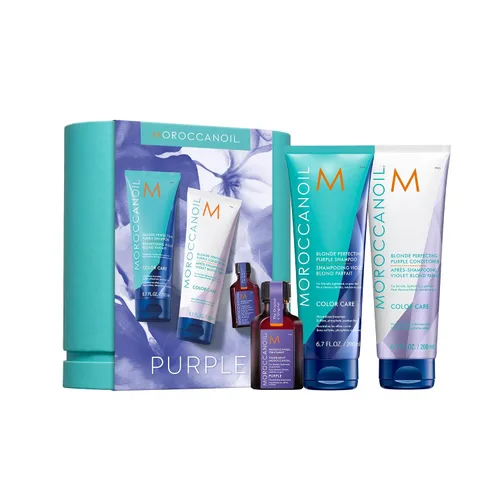 Vista 12 de Moroccanoil Paquete de champú y acondicionador morado perfeccionador rubio