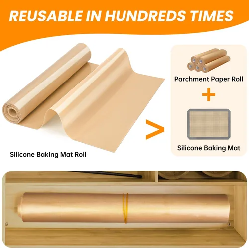 Vista 7 de Rollo de silicona para hornear – La mejor alfombrilla de silicona alemana para hornear – Alfombrilla de silicona antiadherente para repostería