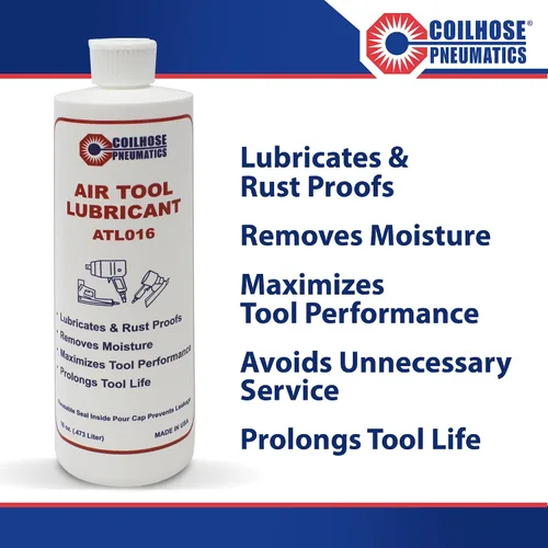 Vista 5 de Coilhose Pneumatics Lubricante para herramientas neumáticas, botella de 16 onzas (lubricante ATL016, paquete de 4)