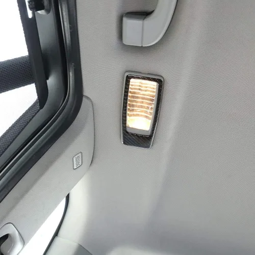 Vista 8 de Pegatinas de marco de luz de lectura de techo de fibra de carbono suave para BMW X5 E70 X6 E71 2008-2013 (fila delantera)