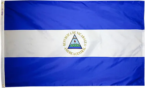 Vista 6 de Annin Flagmakers Bandera de Nicaragua fabricada en Estados Unidos según las especificaciones oficiales de diseño de las Naciones Unidas, 2 x 3 pies