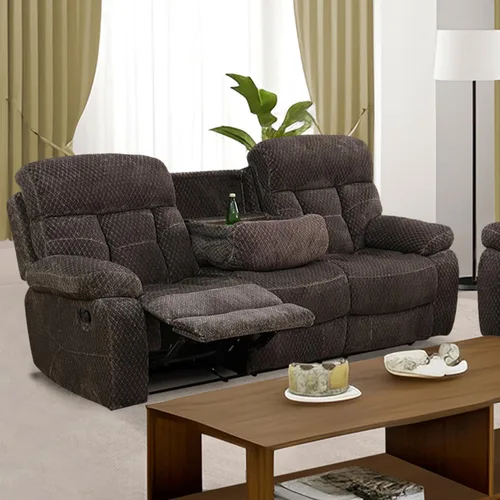 Vista 35 de Juego de sofá reclinable para muebles de sala de estar, juego de sofá y silla reclinable de pana verde, tela manual, sofá reclinable de 3 plazas
